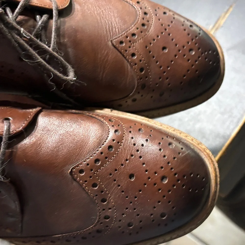 Ecco Men's Brown Wingtip Brogue Oxfords